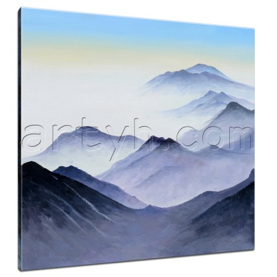 Wholesale abstract Chinese oil paintings landscape gray home wall decor