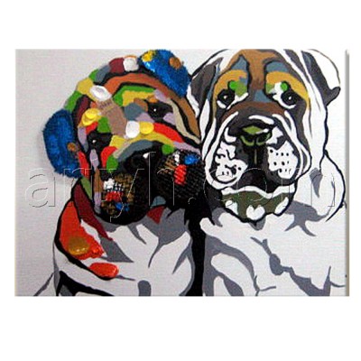 New product of abstract dog art  oil painting on canvas