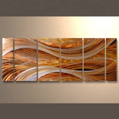 Group Panels Abstract Contemporary Metal Wall Art For Living Room Decoration