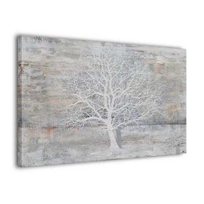 Hand Painted Modern Family Tree Canvas Print With Embellishment Wall Art Painting Pictures For Living Room Decoration